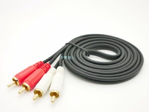全新達人嚴選高品質 鍍金頭 無氧銅 2RCA公轉2RCA